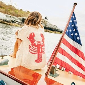 NWOT Rare Anthropologie Lobster Sweater